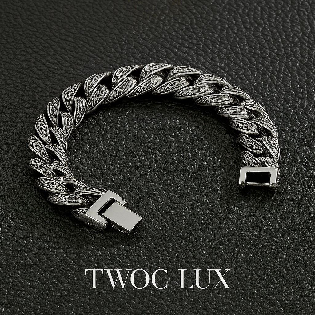 CUBAN ENGRAVED BRACELET